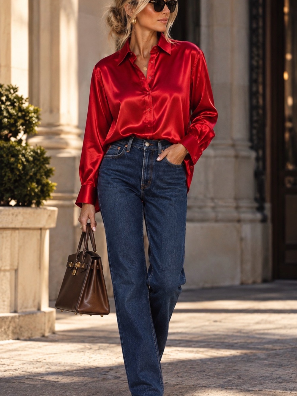 Cherry 🍒 mulberry silk blouse